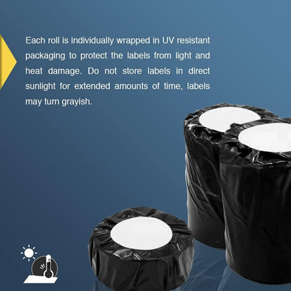 BETCKEY Colored Labels Compatible with Dymo 30346 (1/2" x 1-7/8") Library Barcode Labels, Compatible for Dymo LabelWriter Thermal 450, 4XL & Zebra Desktop Printers [6 Rolls, Light Blue]