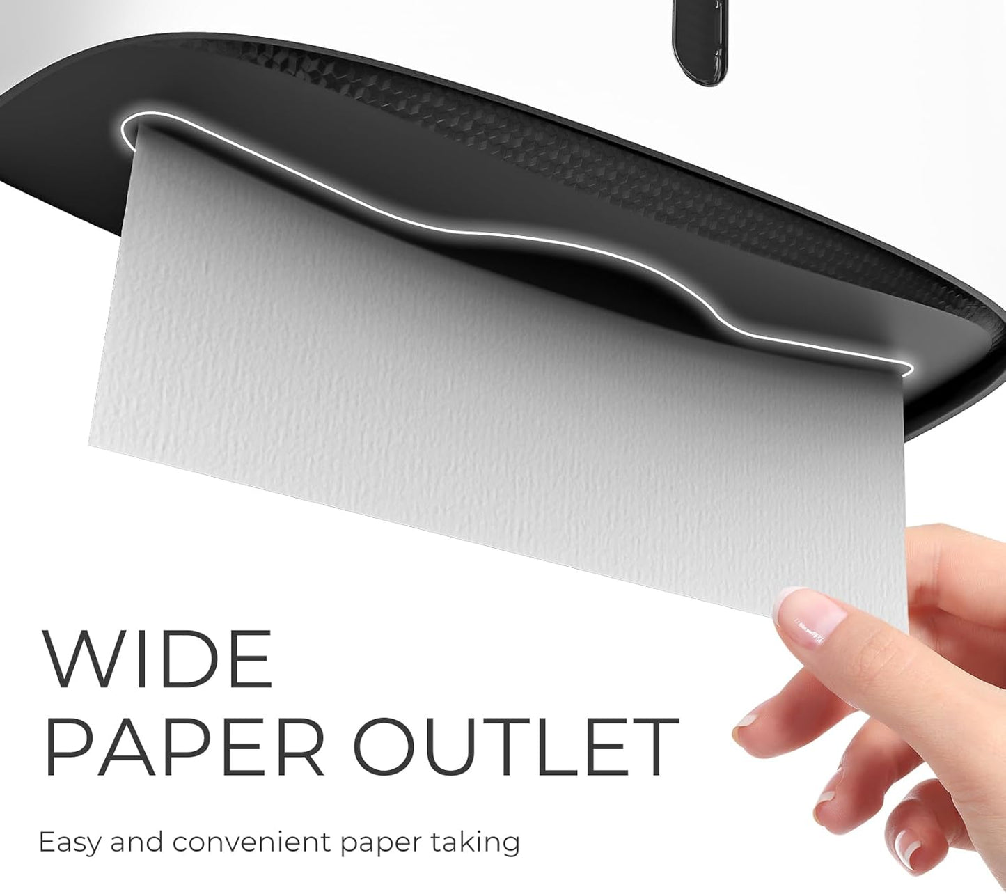 Paper Towel Dispenser Wall Mount, Adhesive No Drilling Multifold Trifold Cfold Commercial Hand Towel Dispenser,White-PN6015