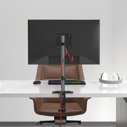 Pholiten Single Monitor Stand, Heavy Duty Adjustable Monitor Arm Desk Mount for 13-27Inch, Tilt, Swivel, Rotate, Support 22 lbs,Black