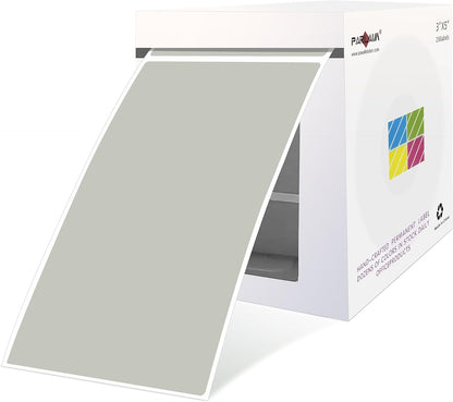 PARLAIM 3 X 5 inch Rectangle Inventory Labels Color Coding Stickers, 250PCS Permanent Sticker for Warehouse Moving Box Square Label (Gray)