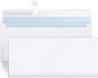 Joyberg 72 Packs #10 Envelopes, Business Envelopes, Envelopes Self Seal, Security Envelopes, Peel and Seal Closure, Size 4-1/8 X 9-1/2 Inches, White, 26LB