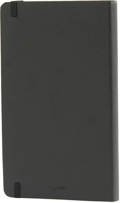 Amazon Basics Classic Lined Notebook, 240 Pages Hardcover, 5 x 8.25-Inch, Black