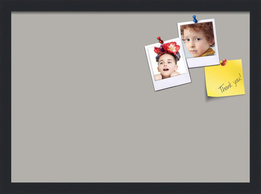 PinPix 21x15 Inch Cork Bulletin Board. This Decorative Framed Pin Board Comes with Dark Stone Design and a Satin Black Frame. Ideal for Home Office Decor or Message Board (PinPix-1808)