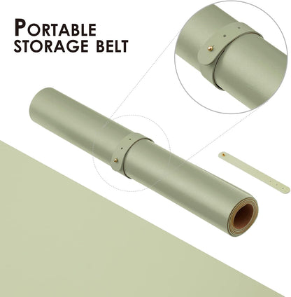 Cork Desk Mat - Dual-Sided Desk Pad for Office and Home - Desk Organization and Accessories - Ideal for Large Mouse Pad and Desk Mats on Top of Desks(Light Green,36"x 17")