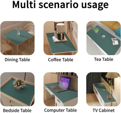 Night Stand Cover for Top - Small Table Cover Used for Bedside Table Waterproof and Easy to Clean Good Flatness Nightstand Protector Top (Aqua Blue+Gray 15.75x23.6)