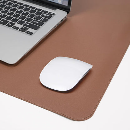 AFIING Dual-Sided Desk Pad, Natural Cork & PU Leather, Desk Mat Protector Non-Slip, Waterproof, Easy Clean,Large Mouse mats for Office and Home Work(Brown, 31.5"x17")