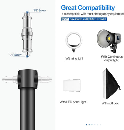 Wellmaking Wall Mount Triangle Boom Arm 53inch/135cm Length Adjustable Support 180° Flexible Rotation, Up to 4.26ft. With Tilt Adapter Light Stand with Standard 1/4 to 3/8 Metal Male Screw Photography