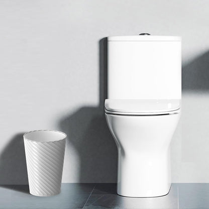 Bathroom Trash Can, 3 Pack 1.8 Gallons Small Trash Can with Trash Bags, Bathroom Garbage Can, Plastic Trash Bin, Round Waste Basket for Bedroom, Office, Room (White Black Grey)