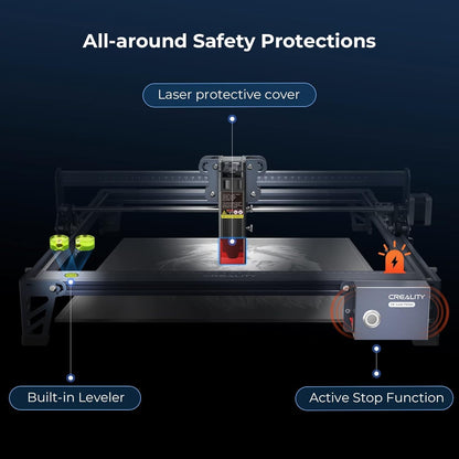 Creality Falcon 10W Laser Engraver, with Honeycomb Laser Bed 500x500mm, 10000mm/min, 72W High-Precision Laser Cutter for Wood, Acrylic, Pre-Installation and Out-of-The-Box