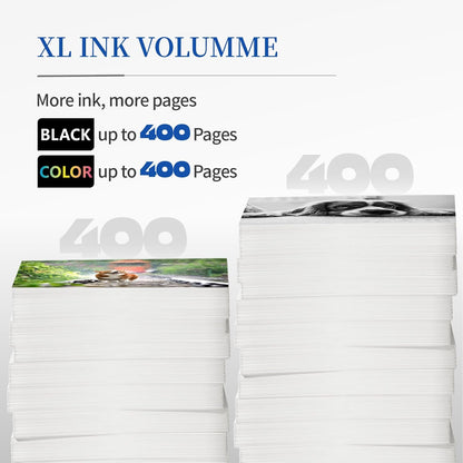 Higher Capacity PG-285XL CL-286XL Ink Cartridges Replacement for Canon PG-285 XL CL-286 XL 285 286 Combo Pack Compatible PIXMA TS7720 TR7820 TS7722 TR 7820 TS 7720Printers (BK 400pages CL, 400pages)