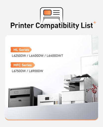 TN890 Toner Cartridge Ultra High Yield Black 2-Pack Compatible with Brother TN-850 TN880 TN-890 HL-L6200DW L6200DWT L5100DN L5200DW L6400DW MFC-L5800DW L5700DW L6700DW L6800DW DCP-L5600DN Printer Ink