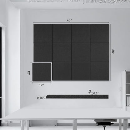 Large Cork Boards for Walls 48" x 36" 12 Pack Bulletin Boards Alternative Cork Board for Office Contains 72 Removable Security Stickers 30 Push Pins