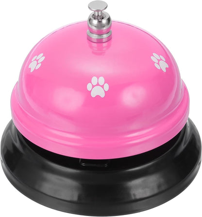 uxcell Desk Service Call Bell, 2.95 Inch Metal Dinner Service Bell Ring for Hotel Restaurant Reception Area and Wedding Party Events, Pink