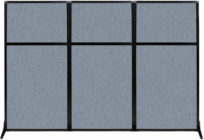 Versare Workstation Partition | Portable Wall Divider | Modern Office Cubicle | Free Standing Privacy Screen | Flexible Work Space | 99" x 70" Powder Blue Fabric Panels