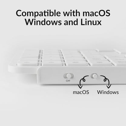 Keychron B6 Pro Ultra-Thin Wireless Keyboard, Full-Size ZMK with Numeric Keypad Quiet Typing, 2.4 GHz/Bluetooth 5.2/Wired Connection Long Battery Life, Compatible with Mac Windows Linux - Ivory White