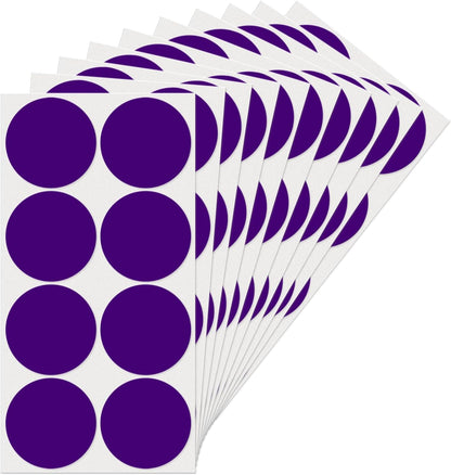 Purple Dot Stickers 2 Inches Round Sticker, Circle Colored Labels Color Coding Labels for Office Classroom Toddlers Activity 80 Pieces