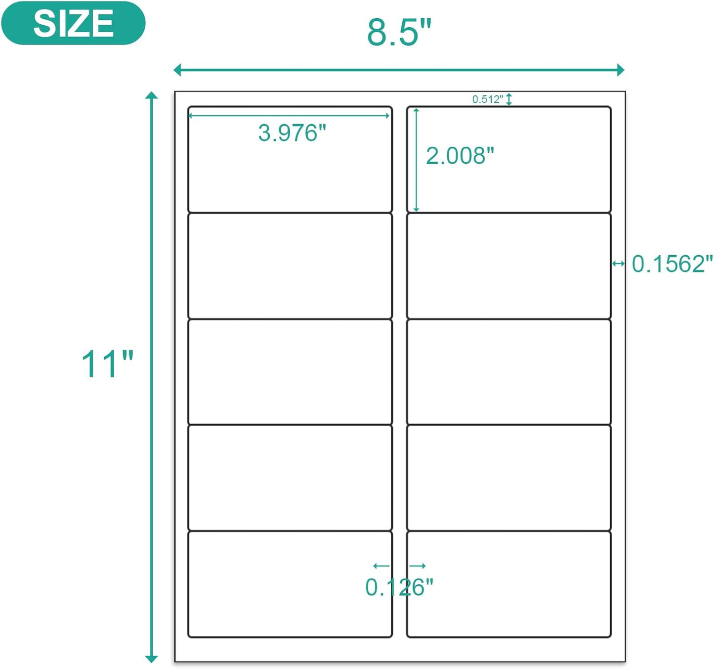 MFLABEL 2x4 Shipping Address Labels - 250 Count, 25 Sheets for Printer - 10-UP Internet Mailing Stickers, 2" x 4" FBA Labels for Laser/Inkjet Printer