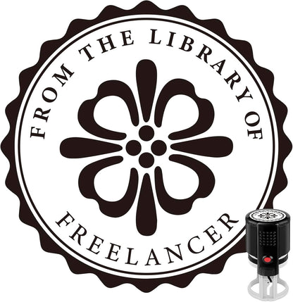 Custom Ink Stamp | Personalized Self Inking Stamp Gifts for Book Lovers, Readers, Teachers | 5 Ink Colors (Design-04)