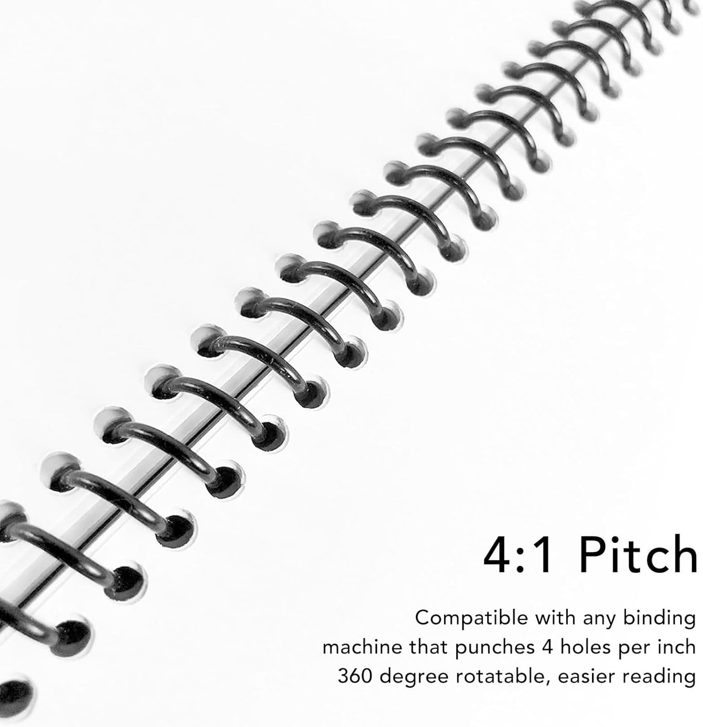 38mm Plastic Spiral Binding Coil, 4:1 Pitch, 310 Sheets Capacity, 360° Rotation, 18 Pcs Set, Suitable for Letter Sized Paper with Versatile Application, for Office Documents,