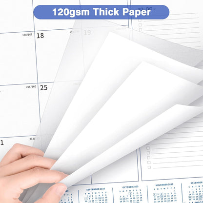 Ospelelf Desk Calendar 2025-2026 Large 22'' x 17'' Calendar 2025 Monthly Desktop Calendar, 18 Month Calendar, Use July 2025 - Dec 2026, Blue
