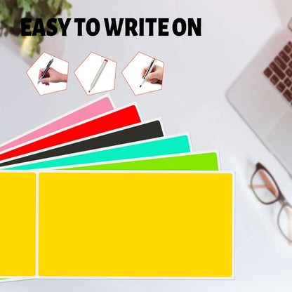 PARLAIM 5 x 3 Inch Black Rectangular Color Coding Stickers, Square 250pcs Color Code Inventory Labels for Office Files (12.7cm x 7.6cm)