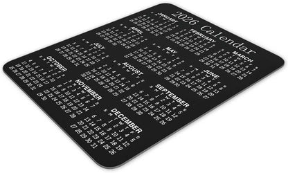 Calendar Mouse pad,2026 Vertical Calendar Natural Rubber Mouse Pad, Quality Creative Gaming Rectangle Mouse Personalized Desk Mouse Pad 9.5 inch x 7.9 inch