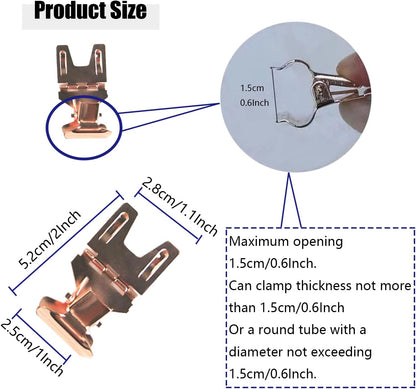 Metal POP Clip Sign Stand Holder, Bread Store Price Tag Card Holder, Advertising Display Clip Holder (Rose Gold, 20Pack)