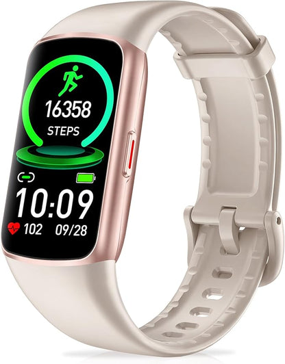 Fitness Tracker Step Counter with 24/7 Heart Rate Blood Oxygen Sleep Monitor, 1.47'' AMOLED Touch Color Screen Fitness Watch, Smart Watches for Women Men