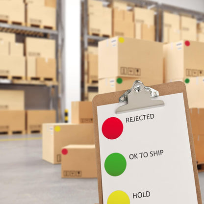 ChromaLabel 2 Inch Circle Sticker Labels, Easy to Write On Round Colored Stickers, Permanent Adhesive Labels - 500 Sticky Dots per Roll, Green Stickers