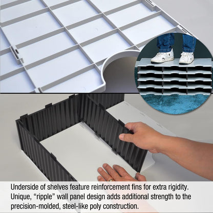 Ultimate Office TierDrop Riser Storage Base Lifts Your Sorter 5 Inches Off of The Work Surface for Easier Unobstructed Access to The Lower Compartments and Easy Access to Frequently Used Supplies…