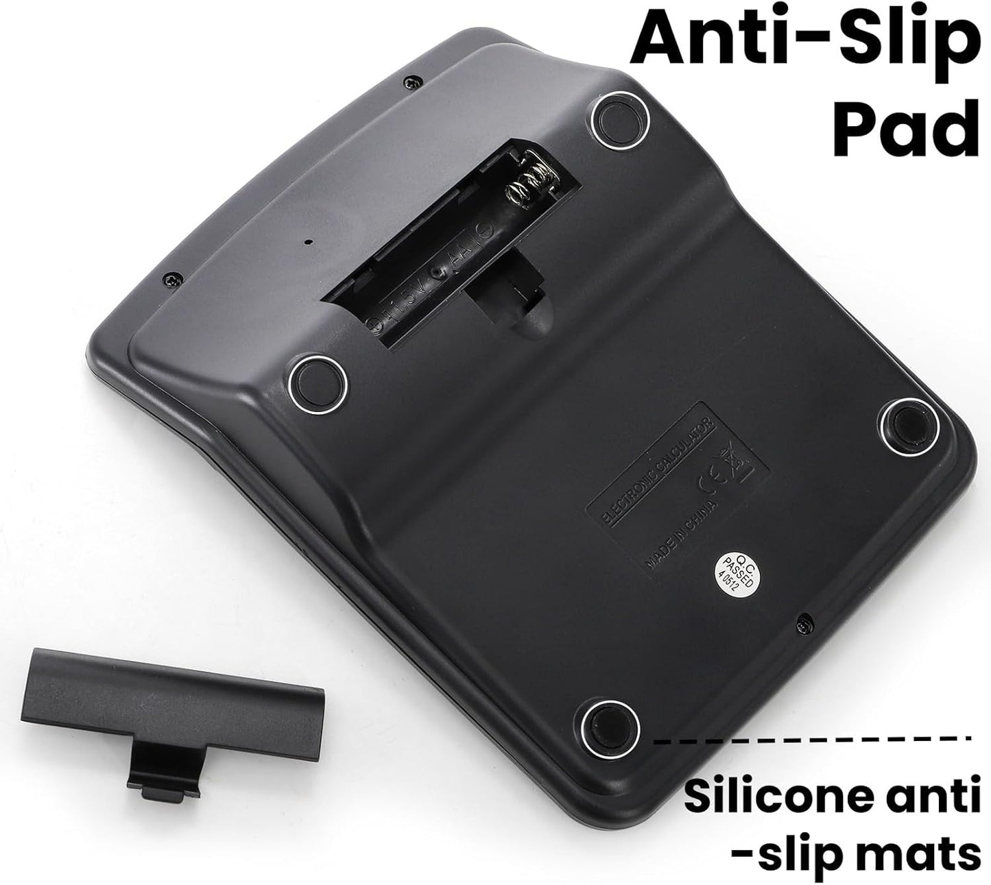 8 Pack Desktop Calculator 12 Digit, Solar Battery Basic Calculator, Dual Power Electronic Calculators with Large LCD Display, Sensitive Button Handheld Calculator for Office Home School, Black