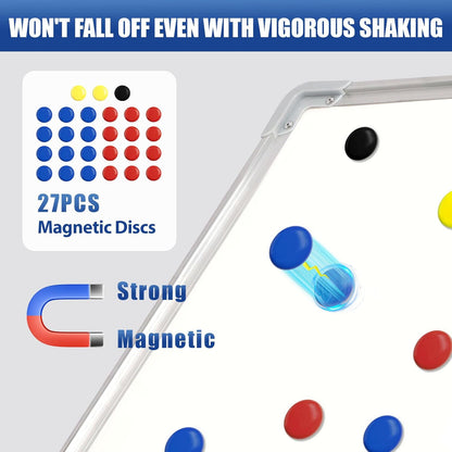 27-Piece Soccer Magnets - 2 Team Sport Goal Player Magnets for Magnetic Clipboard Coach Board, Compatible with Magnetic Whiteboard & Coach Board