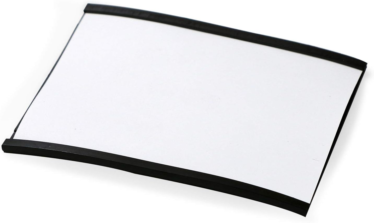 SmartSign (10-Pack) Magnetic C Channel Card Label Holders - 3" x 4" Metal Racks and Shelf Label Holders with Paper Inserts