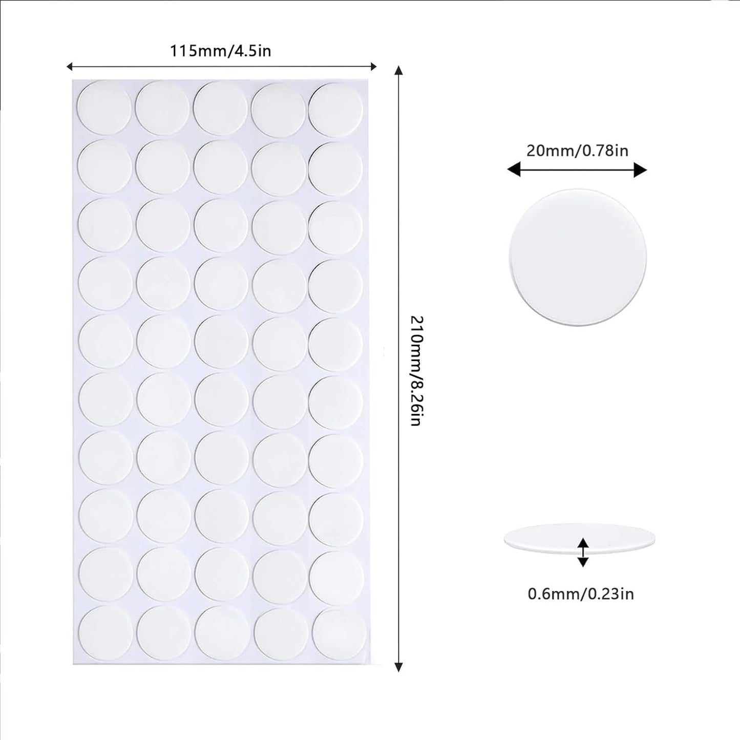 Adhesive Stick dots Two-Sided Sided Mounting Putty Stick Tack for Wall Hanging Crafts Balloons Festival Party Decorations,Clean Removable(0.78"*0.78"-1000)