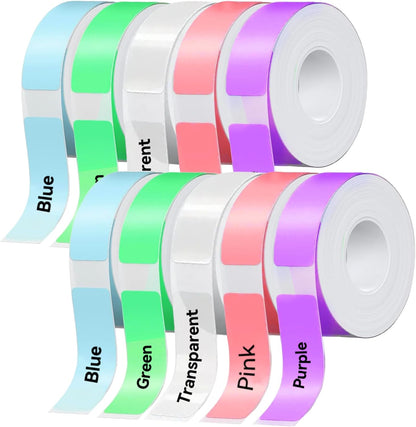 D30 P21 Label Maker Tape Refill 12mm×40mm(0.47"x1.57") Sticker, Laminated Thermal Label Tape Replacement, 1650 Labels/10Rolls, High Definition Labeling Tape for Home Office School Hotel