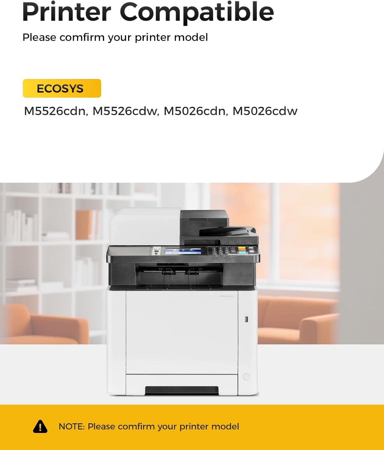 TK-5242 TK5242 Toner Cartridge Set 4-Pack High Yield Compatible for Kyocera ECOSYS M5526cdn M5526cdw M5026cdn M5026cdw Printer Replacement for Kyocera 1T02R70US0 1T02R7CUS0 1T02R7BUS0 1T02R7AUS0 Black