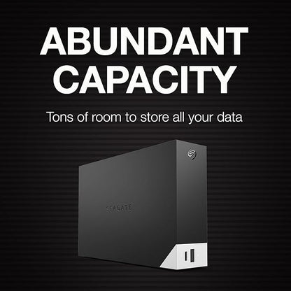 Seagate One Touch Hub 10TB External Hard Drive HDD – USB-C and USB 3.0 port, for Computer Desktop Workstation PC Laptop Mac (STLC10000400)