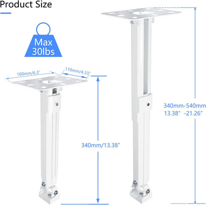 suptek Extended Mini Projector Ceiling Mount Adjustable Wall Mount with Thread Adapters for Projector DVR Camera, Max 21inch (PR05MINI)