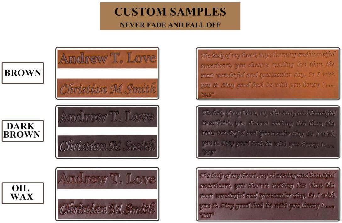 Personalized Leather Portfolio Padfolio for Men, Engraved Gifts for Father's Day for Husband from Wife, Customized Leather Gifts Present for Son/Dad, for Birthday, Dark Brown