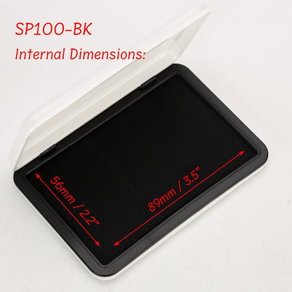 Ink Pads for Stamps | Black Ink Stamp Pad | Rubber Stamps Ink Pad - Premium Quality Felt Pad for Stamps | Stamp Pads | Small Size