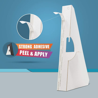 Golden State Art, 9 Inch Self Stick Easel Back, Cardboard Stand, Single Wing, Archival Quality, Display Posters Pictures Brochures, Easy and Fast Application (Pack of 50) White, Made in USA