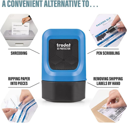 Trodat ID Protector Ink Roller – Identity Theft Protection Roller Stamp – incl. 3 Bonus Refill Inks