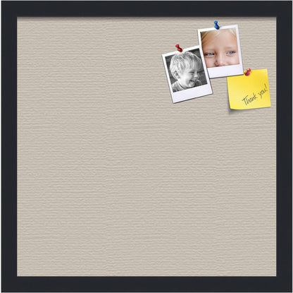PinPix 16x16 Inch Cork Bulletin Board. This Decorative Framed Pin Board Comes with Desert Pastel Design and a Satin Black Frame. Ideal for Home Office Decor or Message Board (PinPix-1815)