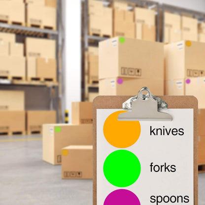 ChromaLabel 3 inch Fluorescent Color Code Label Kit, 6 Rolls of Assorted Colors, 3000 Stickers/Variety Kit