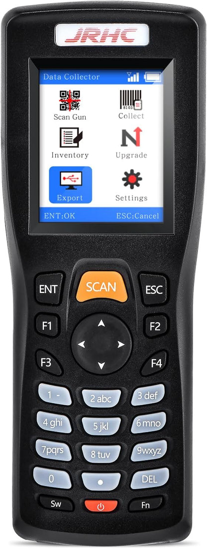 Inventory Barcode Scanner, Wireless Barcode Scanner 1D 2D & PDF417 Data Collector Portable Data Terminal Inventory Device with 2.4G Wireless & USB Wired Connection Bar Code Scanners