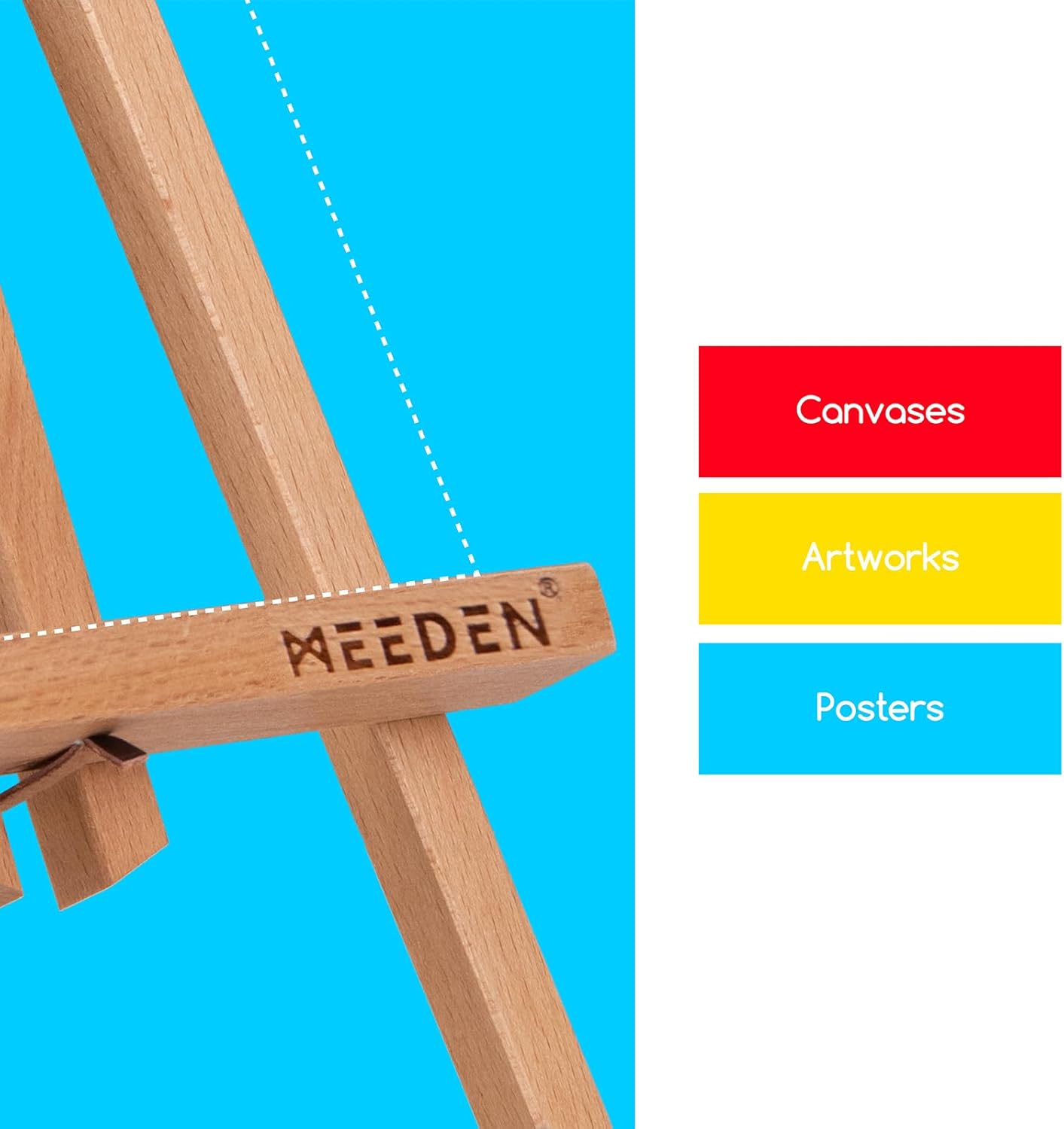 MEEDEN 16 Inch Tabletop Easel: 12 Pack Beech Wood Easel for Painting - Display Table Top Easel Canvas Stand for Painting Sign
