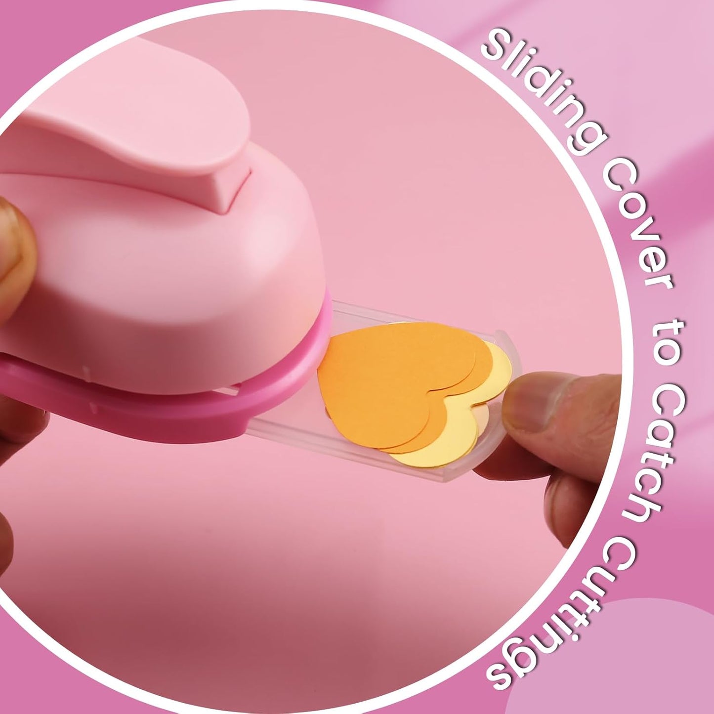 LOONENG 2 Inch Heart Paper Punch - High Precision Design for Romantic Heart Patterns - Ideal for Scrapbooking, Card Making, DIY Photo Albums, Gift Tags, Homemade Confetti