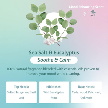 Therapy Clean All Purpose Cleaner Sea Salt & Eucalyptus (Pack of 6) - 100% Natural Fragrance, Plant-Based Multipurpose Cleaner