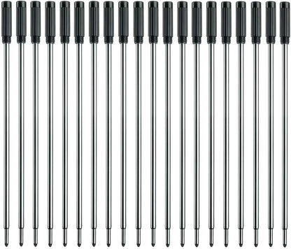 MengRan 4.5'' Ballpoint Pen Refills, Medium Point Pen Refill -Black Ink Pen Refills.Pack of 20 (Black Ink)
