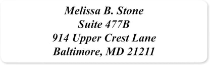 White Personalized Return Address Labels Without Dispenser - Roll of 250 Custom Stickers